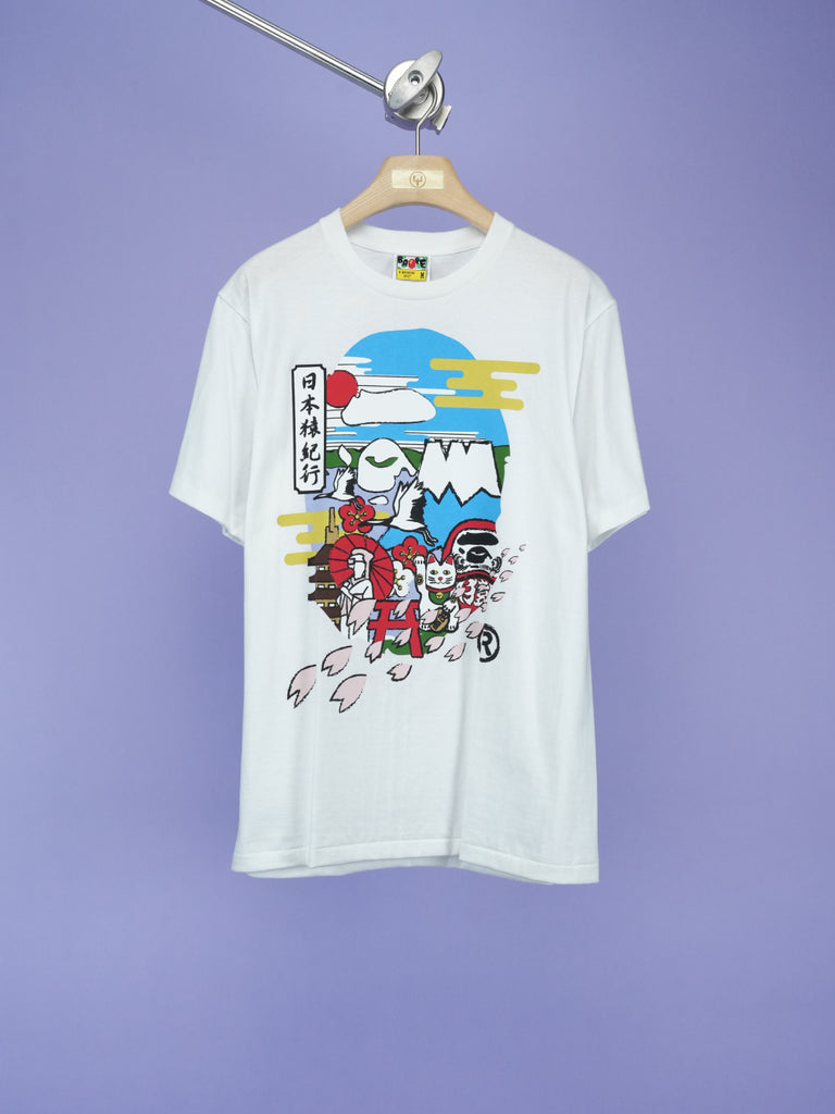 Bape Japan Culture Ape Head Tee White