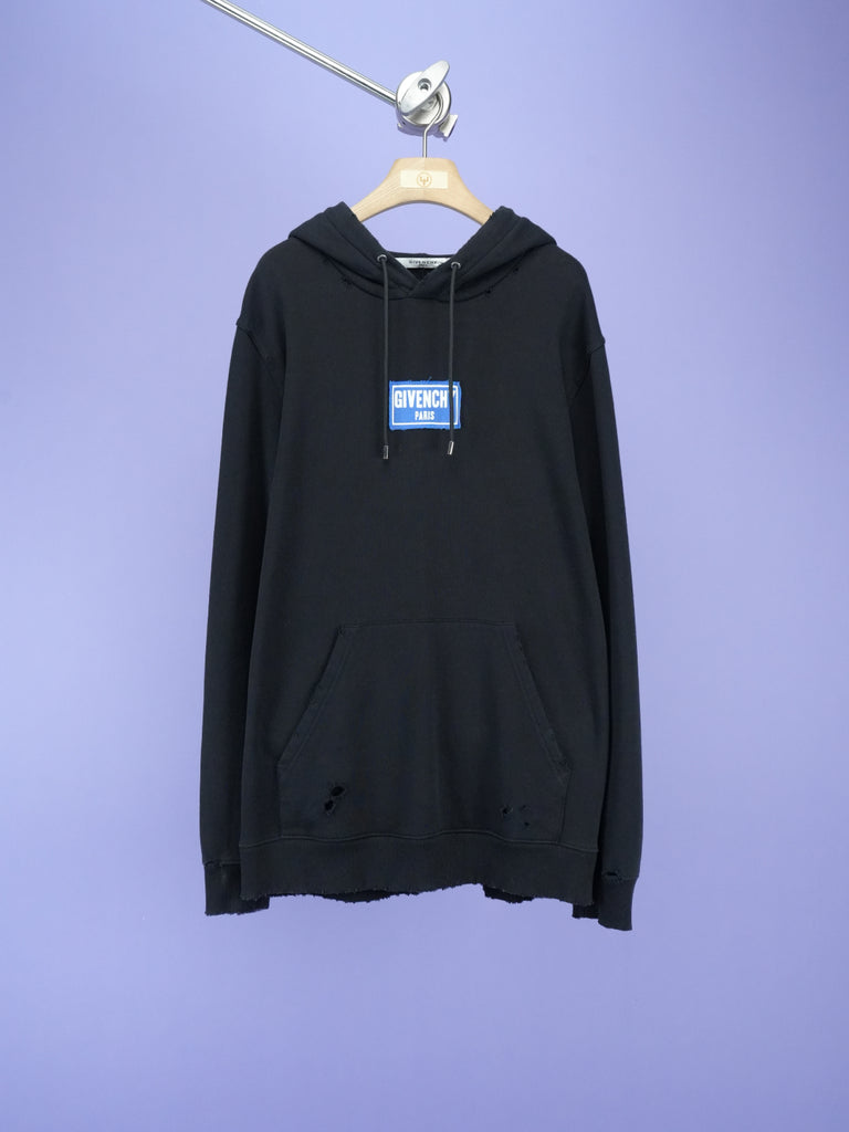 Givenchy Destroyed Hoodie Black