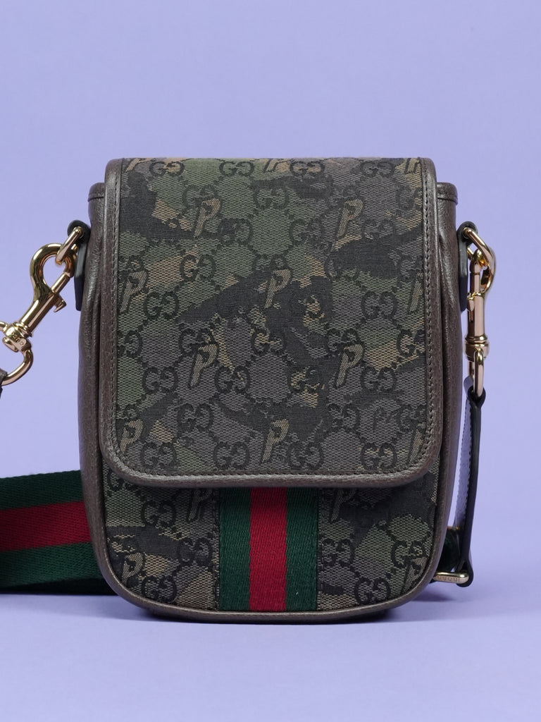 Gucci / Palace Web Canvas GG-P Messenger Bag