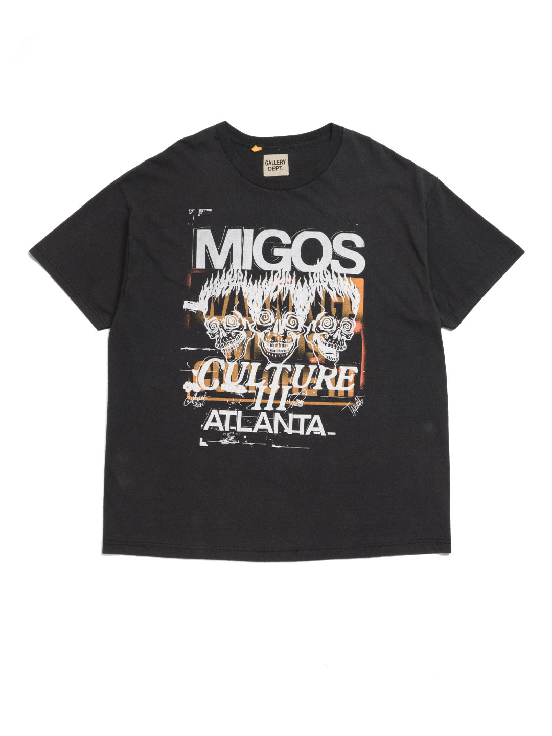 Gallery Dept. / Migos For Culture III Three Skulls T-Shirt Washed Black