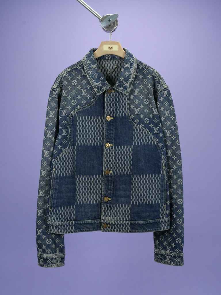 Louis Vuitton	/ Nigo Giant Damier Waves MNGM Denim Jacket Indigo