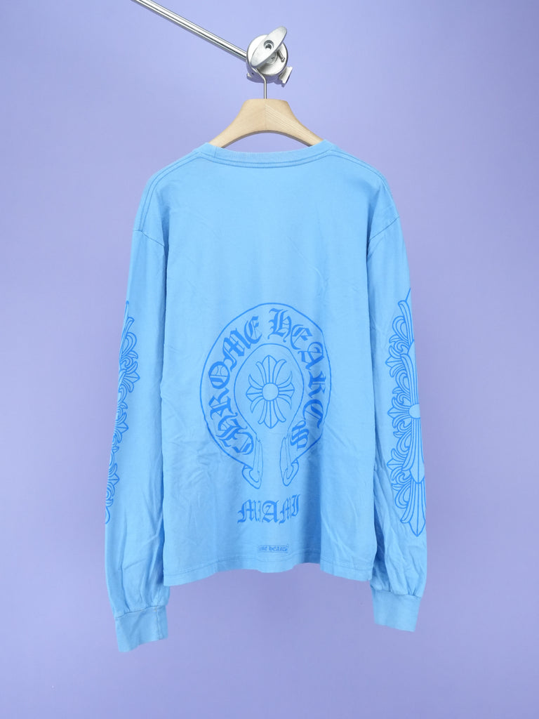 Chrome Hearts Miami Exclusive L/S T-Shirt Blue