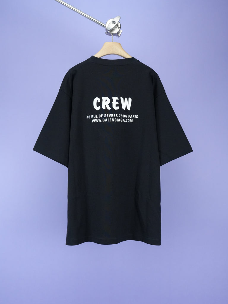 Balenciaga Crew Logo T-Shirt Black