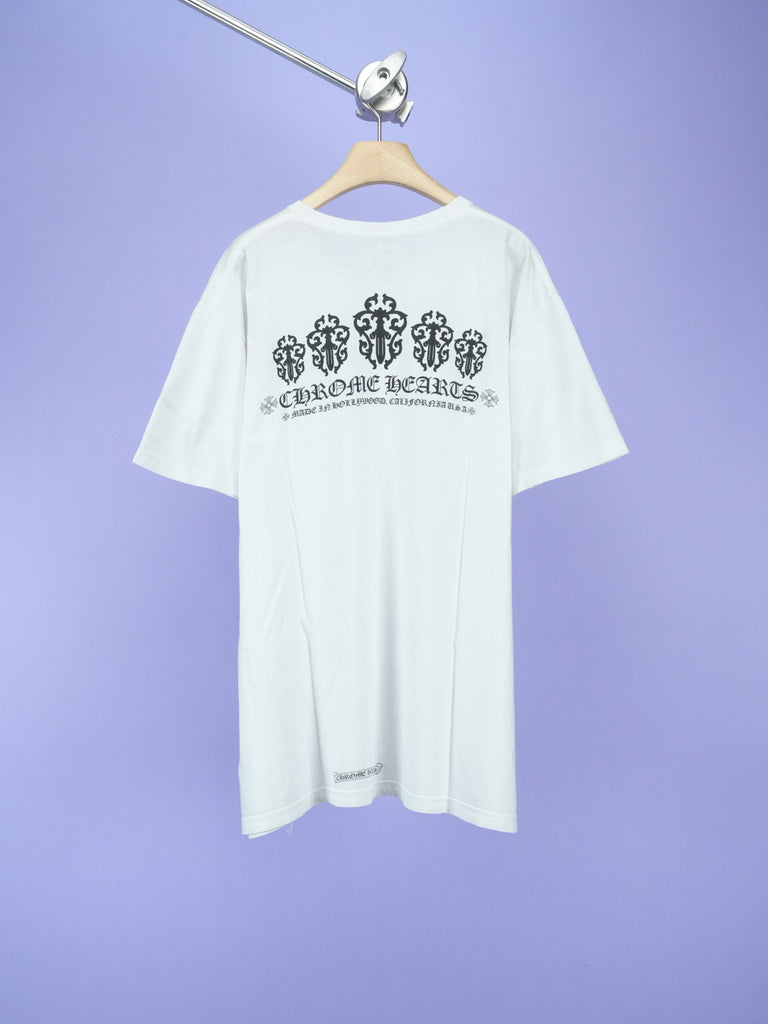 Chrome Hearts Dagger Made in Hollywood Logo Pocket T-Shirt White