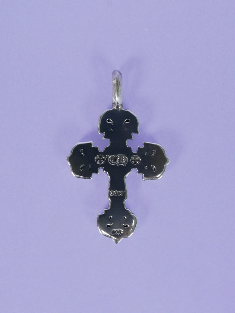 Chrome Hearts Tiny Filigree Cross Pendant Silver