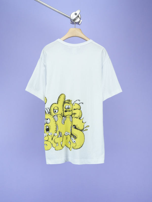 CDG / Kaws T-Shirt White/Yellow