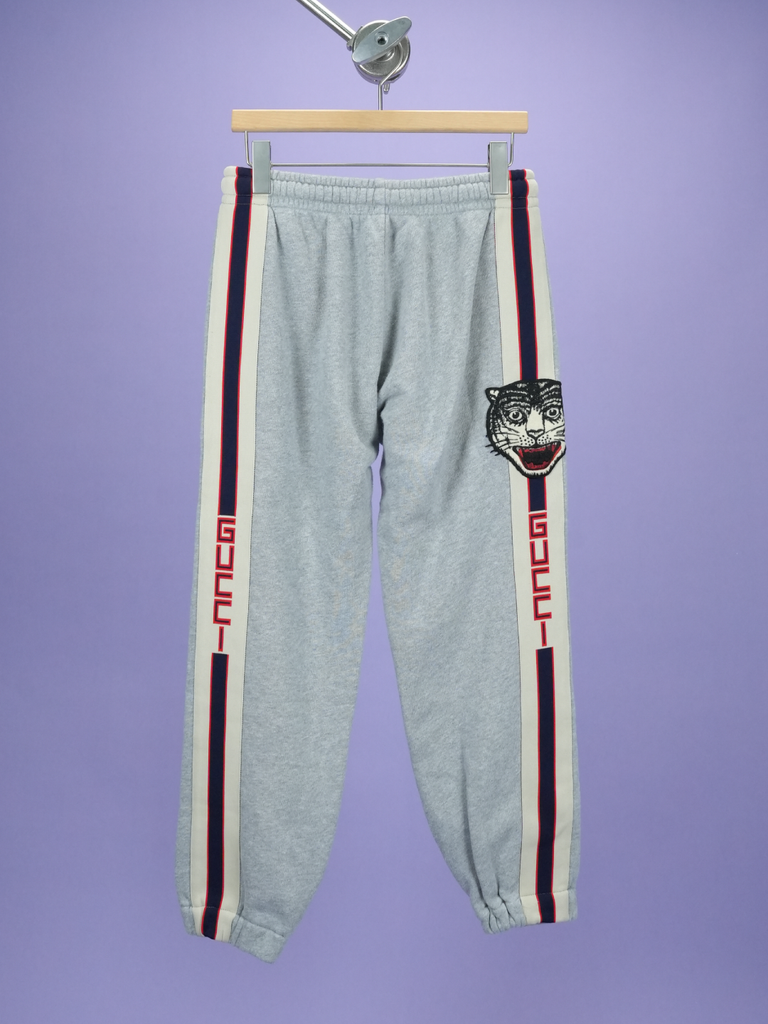 Gucci Stripe Cotton Jogging Pants Grey