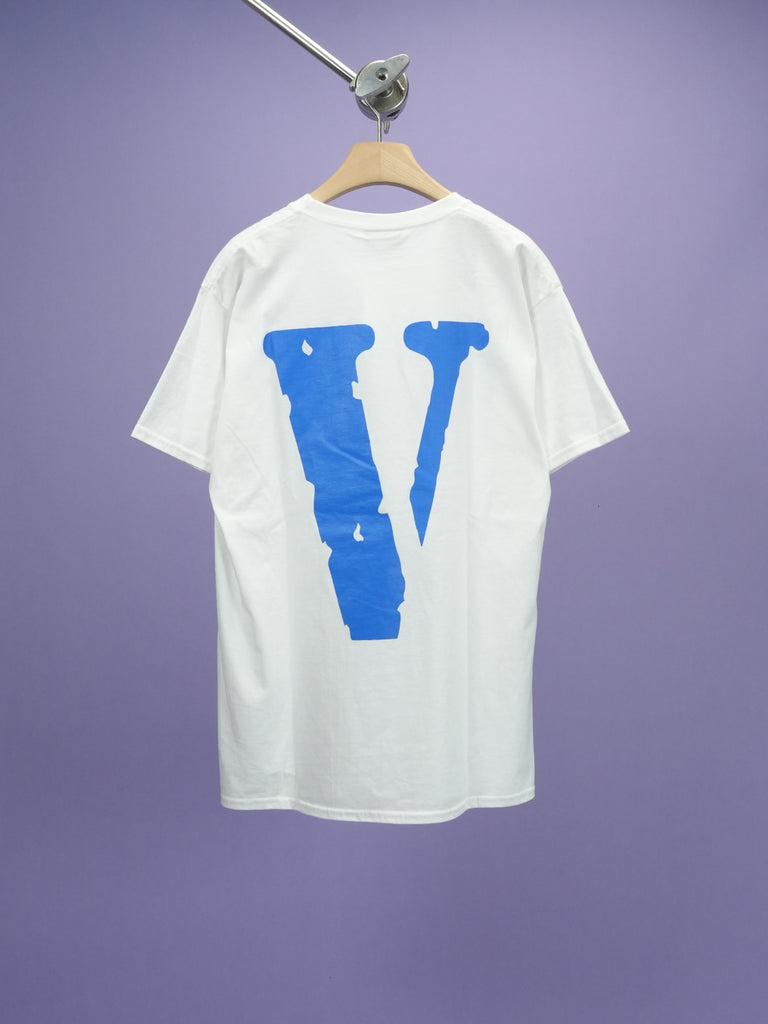 Vlone Friends T Shirt White Blue YFIFTEEN