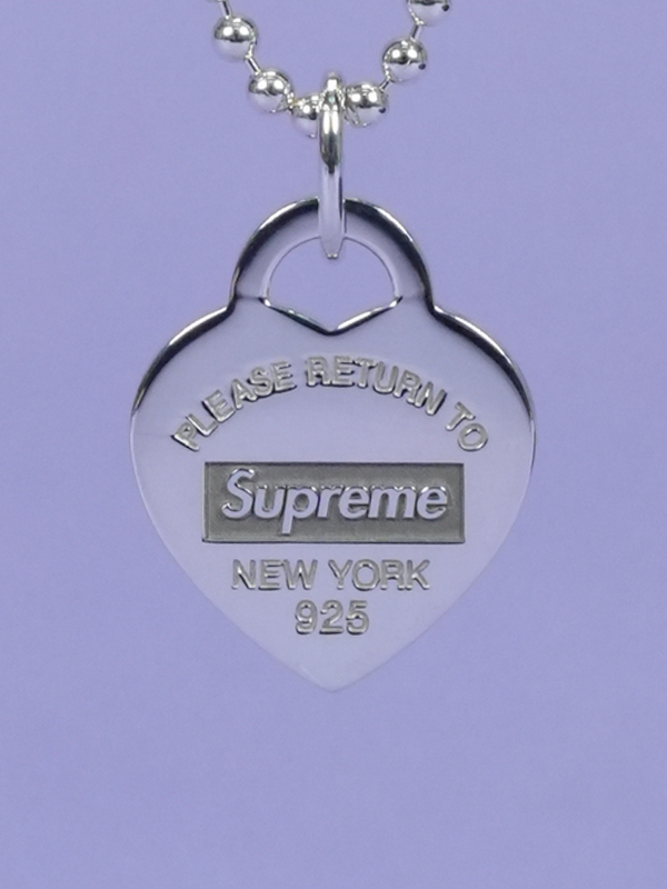 Supreme / Tiffany & Co. Return to Tiffany Heart Tag Pendant Silver