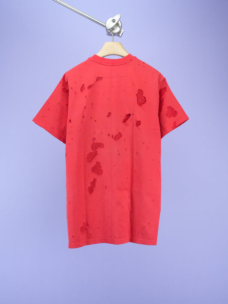 Givenchy Distressed T-Shirt Red