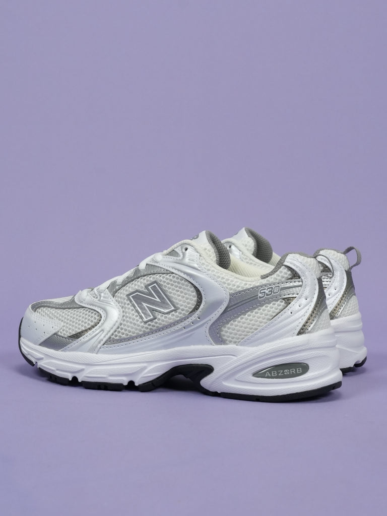 New Balance 530 White Silver Metallic