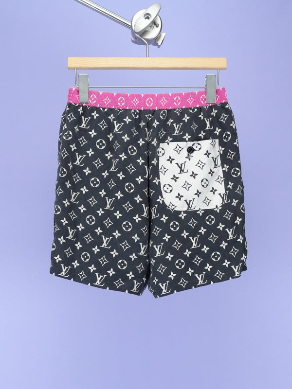 Louis Vuitton	Monogram Color Block Pajama Shorts Black