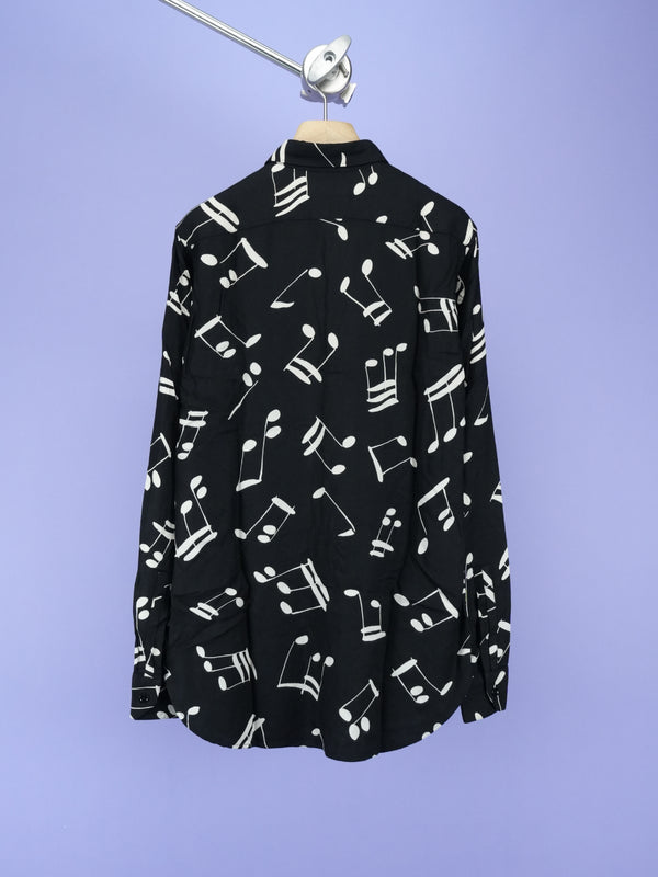 Saint Laurent  Music Note Shirt Black