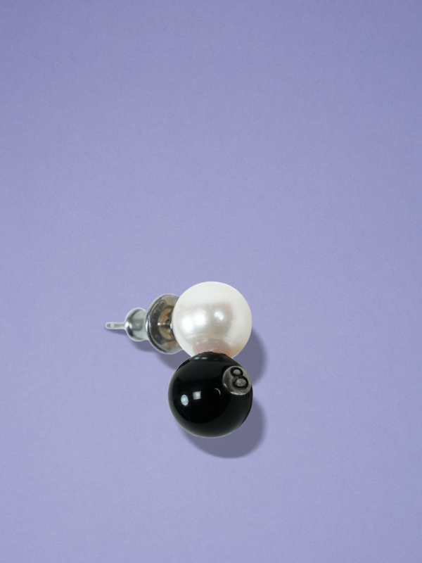 Stussy 8 Ball Earring Sterling Silver