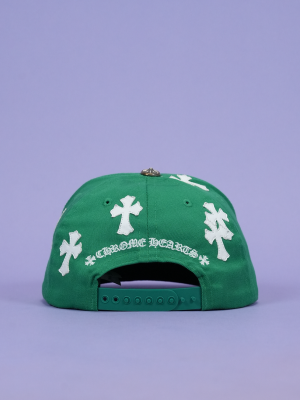 Chrome Hearts Cross Patch Baseball Hat Green