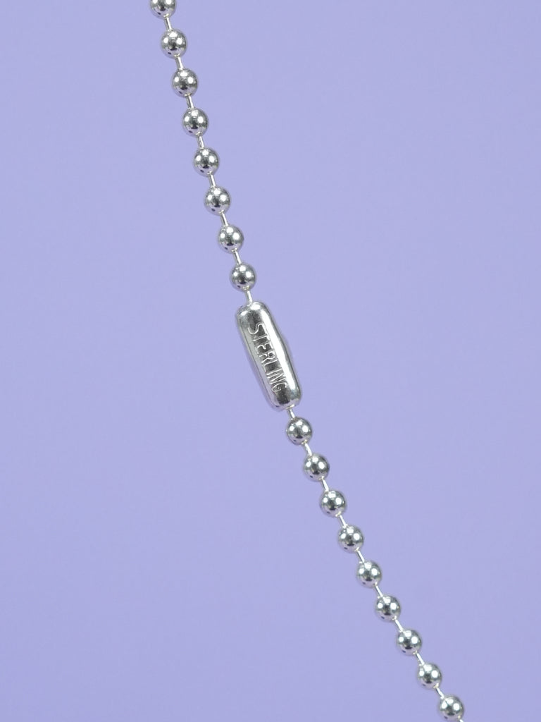 Chrome Hearts Ball Chain Necklace Silver