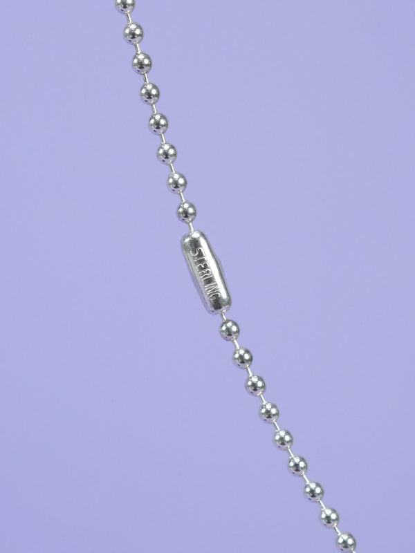 Chrome Hearts Ball Chain Necklace Silver