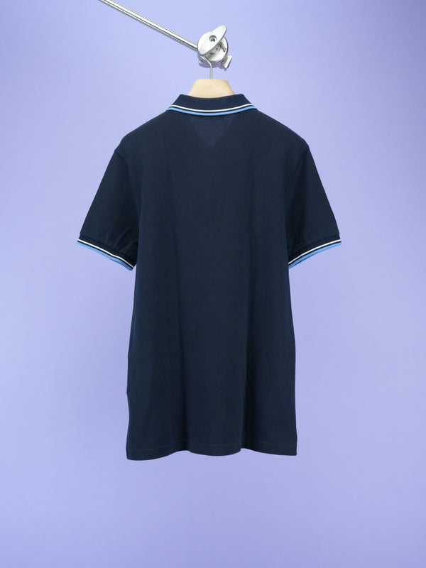 Prada Short Sleeve Polo Shirt Navy