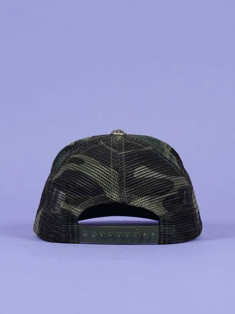 Chrome Hearts Leather Star Trucker Hat Camo