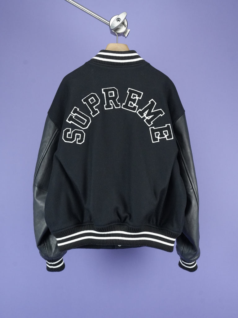 Supreme Tiger Varsity Jacket Black