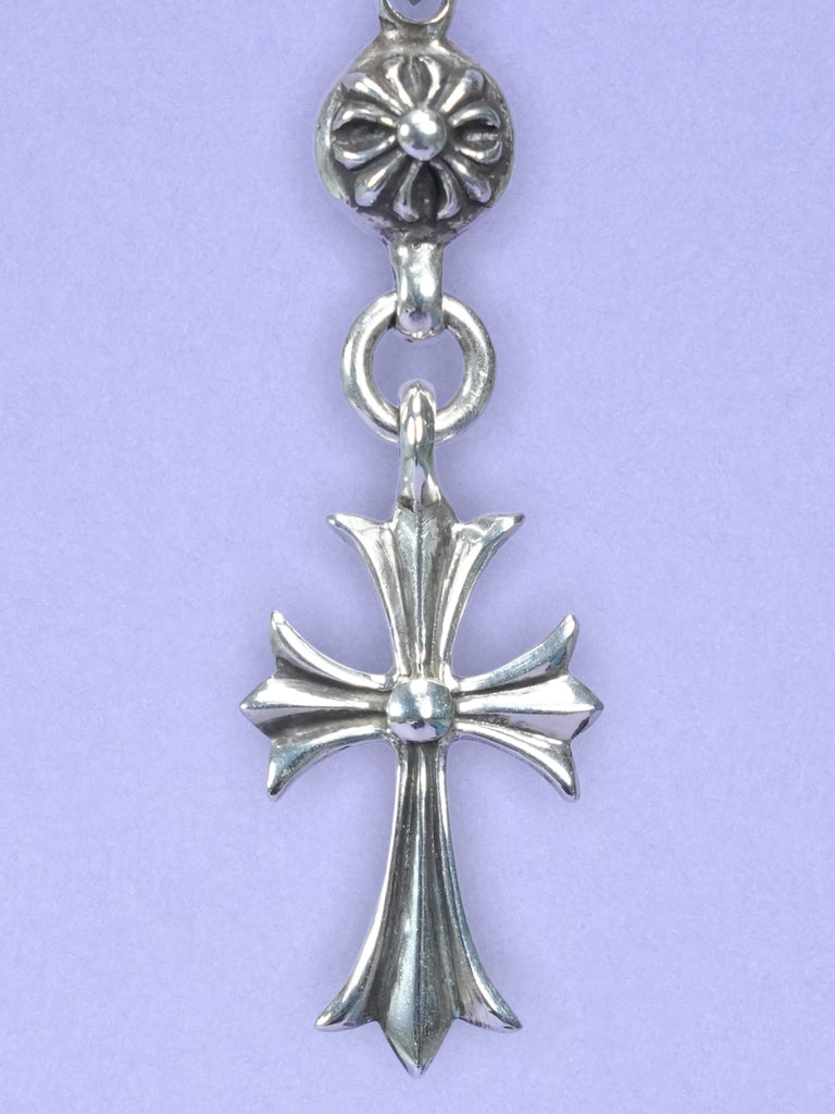 Chrome Hearts 1 Ball Tiny Cross Silver