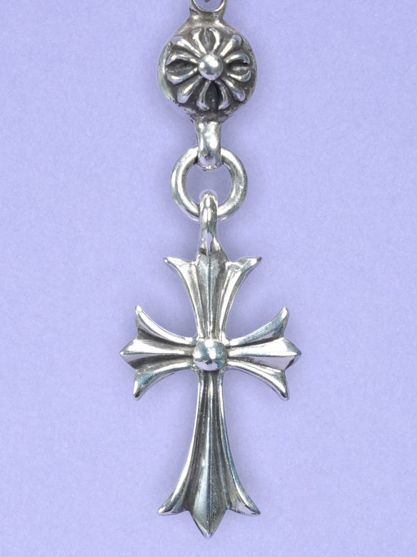 Chrome Hearts 1 Ball Tiny Cross Silver