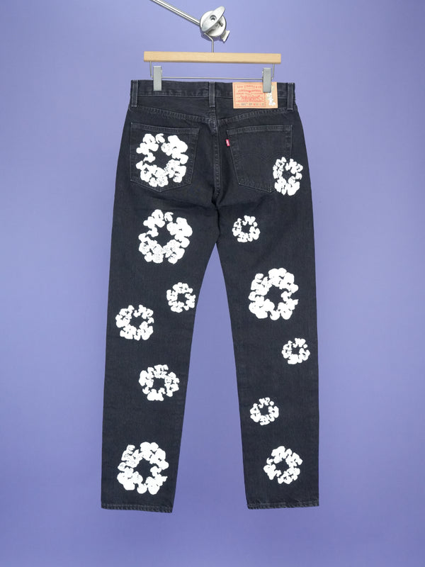 Denim Tears / Levi's 501 Cotton Wreath Jean Black