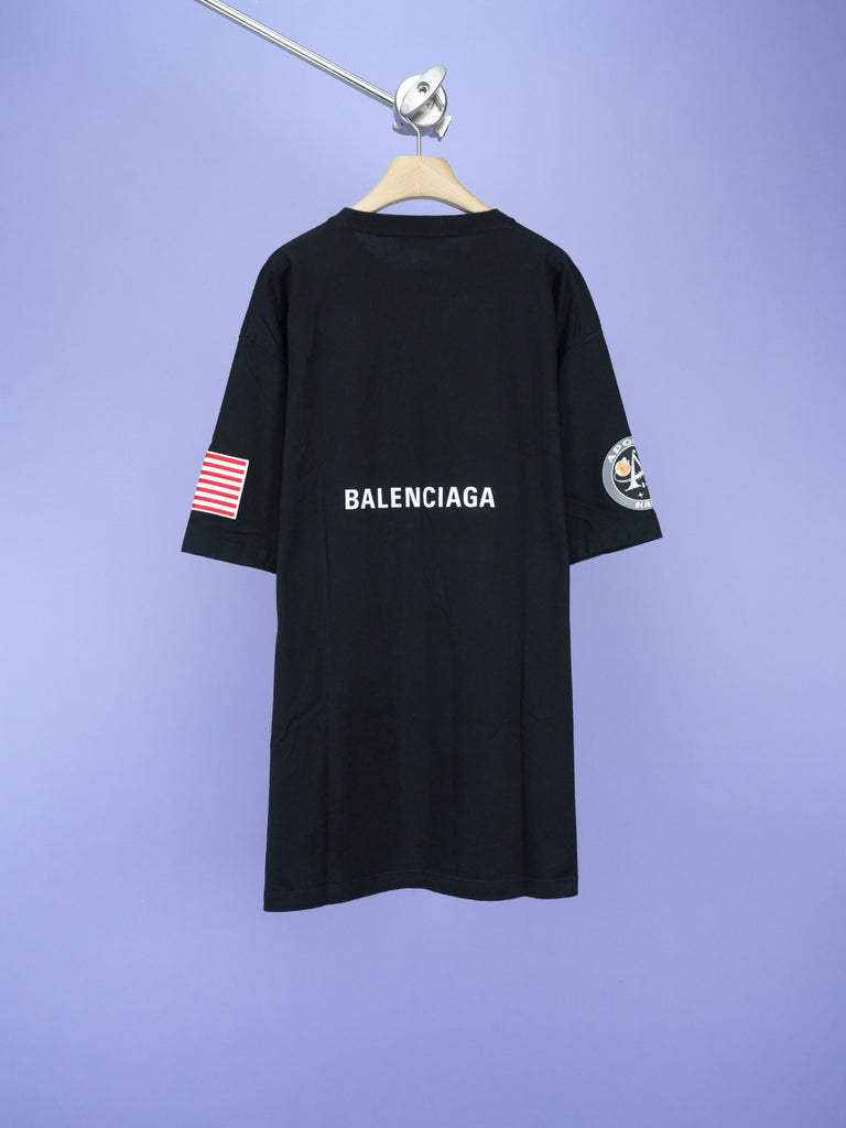 Balenciaga Nasa Space Multi Patch T-Shirt Black