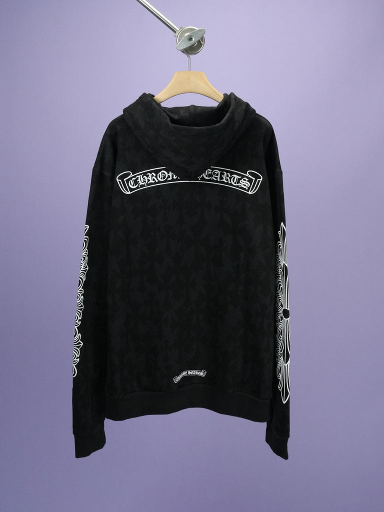 Chrome Hearts Cemetery Print Hoodie Black