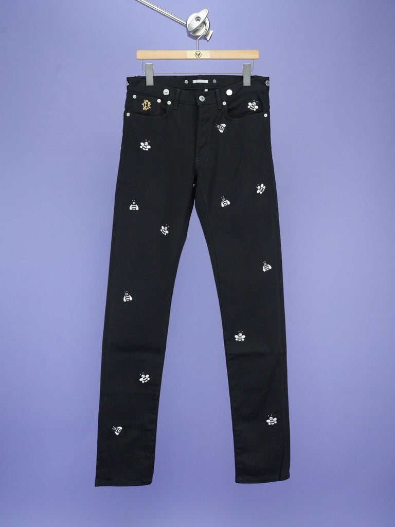 Dior / Kaws Bee Embroidery Jeans Black