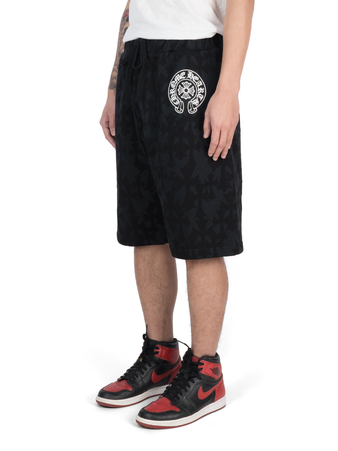 Chrome Hearts Cemetery Print Shorts Black