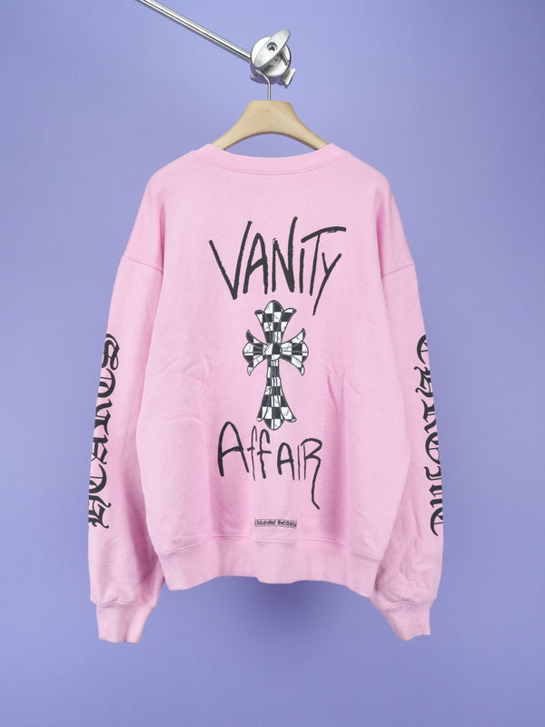 Chrome Hearts Matty Boy Vanity Affair Crewneck Sweatshirt Pink