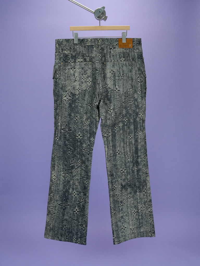 Louis Vuitton Monogram Tailored Denim Pants Taupe