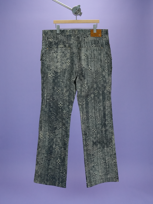 Louis Vuitton Monogram Tailored Denim Pants Taupe