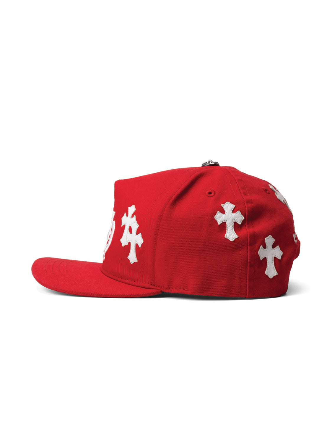 Chrome Hearts Cross Patch Baseball Hat	Red