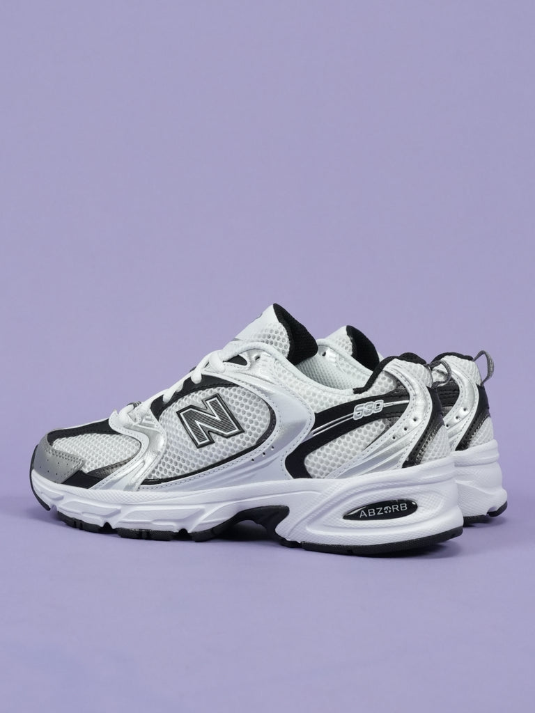 New Balance 530 White Silver Metallic Black