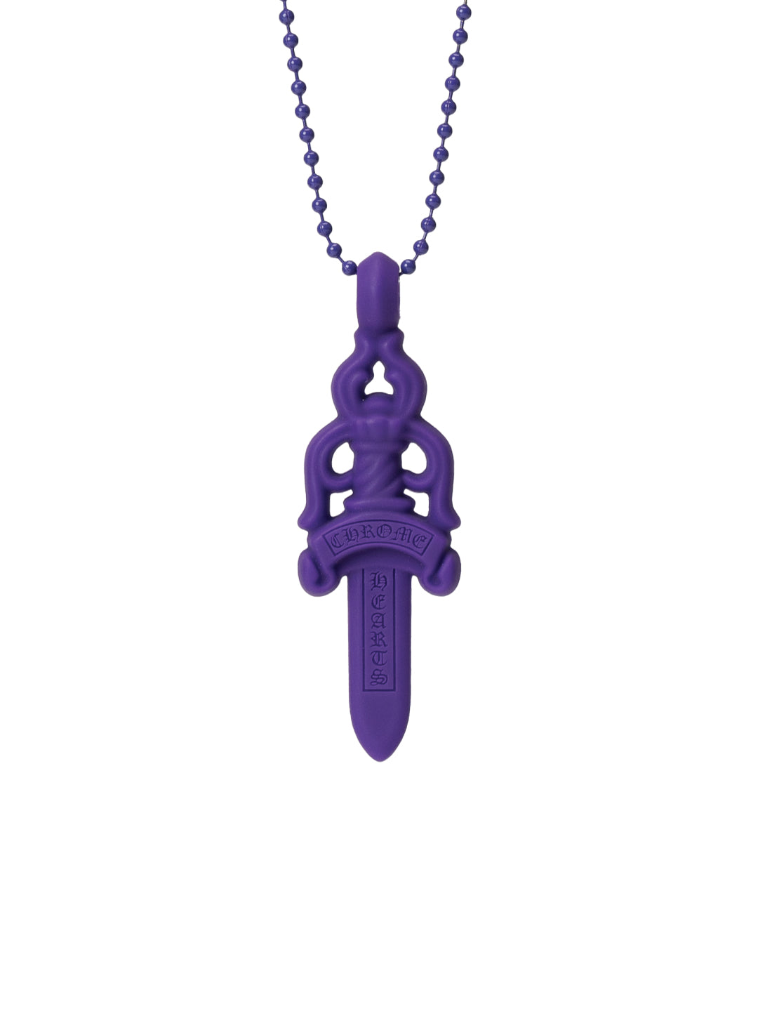 Chrome Hearts Dagger Necklace In Silicone Purple