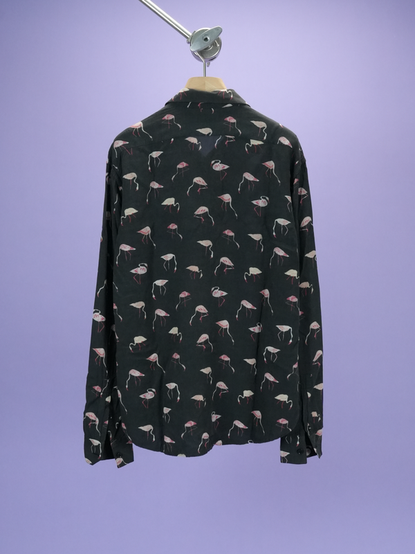 Saint Laurent	Flamingo Printed Shirt	Black