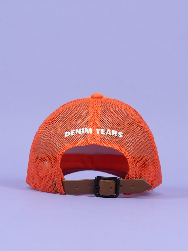 Denim Tears Cotton Peace Wreath Trucker Hat Orange