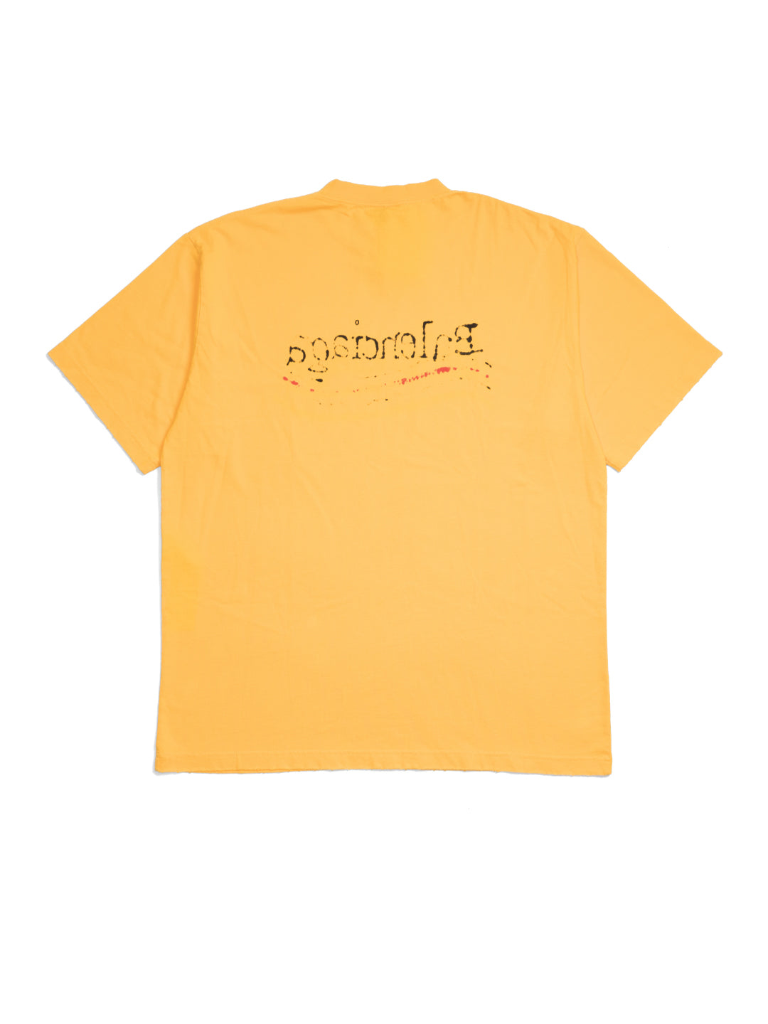 Balenciaga Bleed Logo Sharpie T-Shirt Yellow