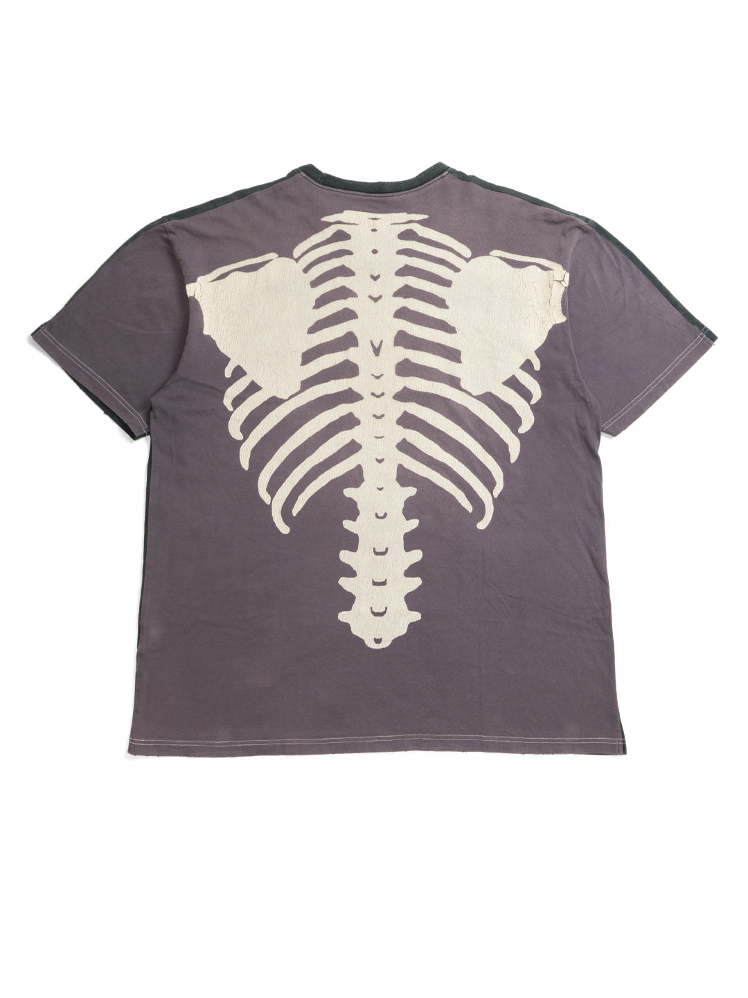 Kapital 2 Tone Skeleton T-Shirt Black/Purple