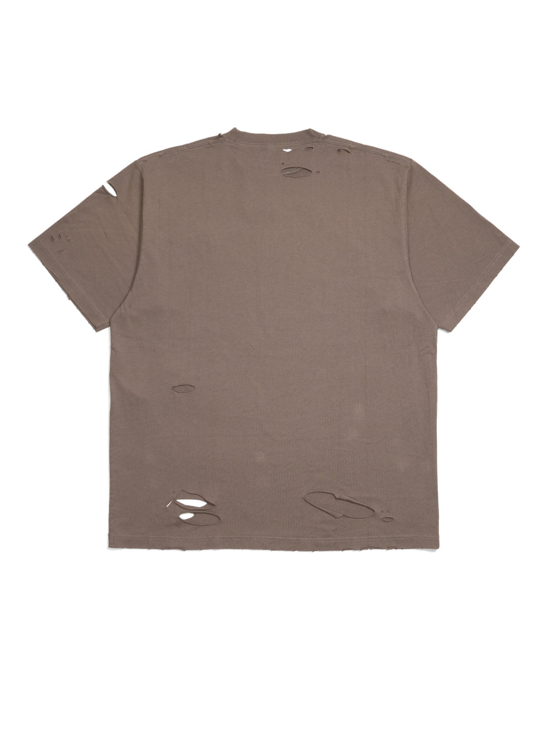 Balenciaga Caps Destroyed Flatground T-Shirt Taupe