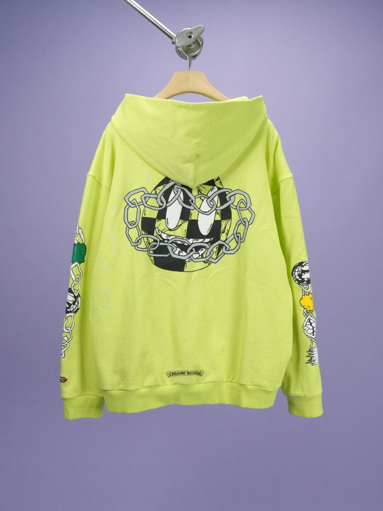 Chrome Hearts Matty Boy Link Zip Up Lime Green