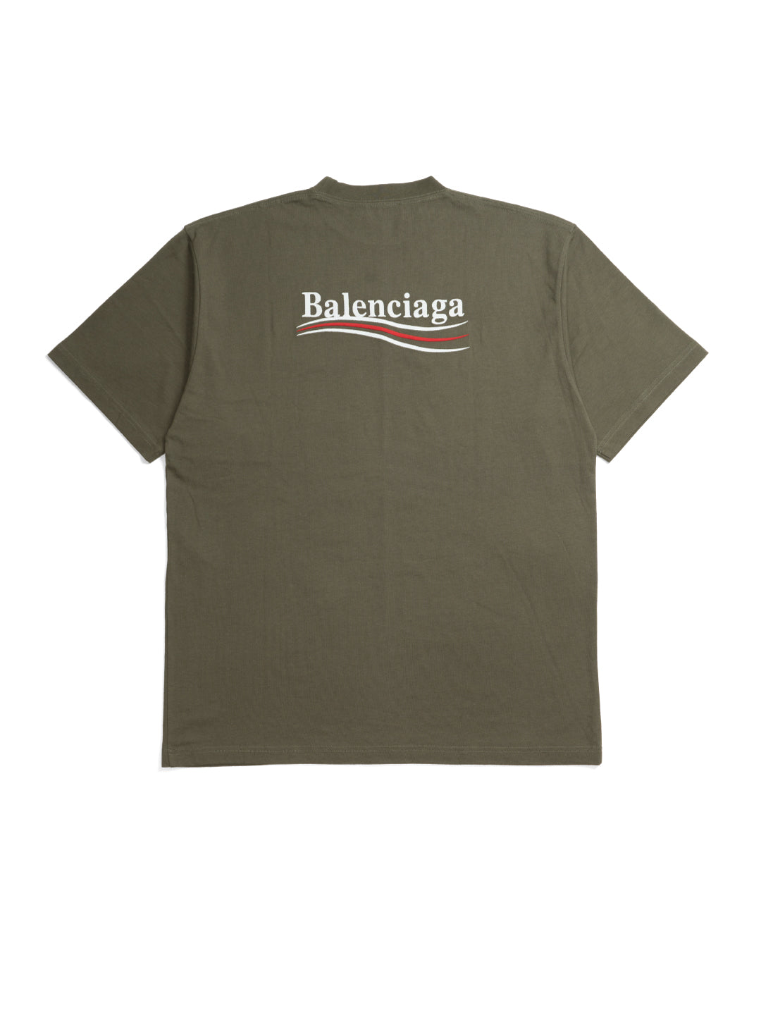 Balenciaga Embroidered Political Campaign T-Shirt Khaki