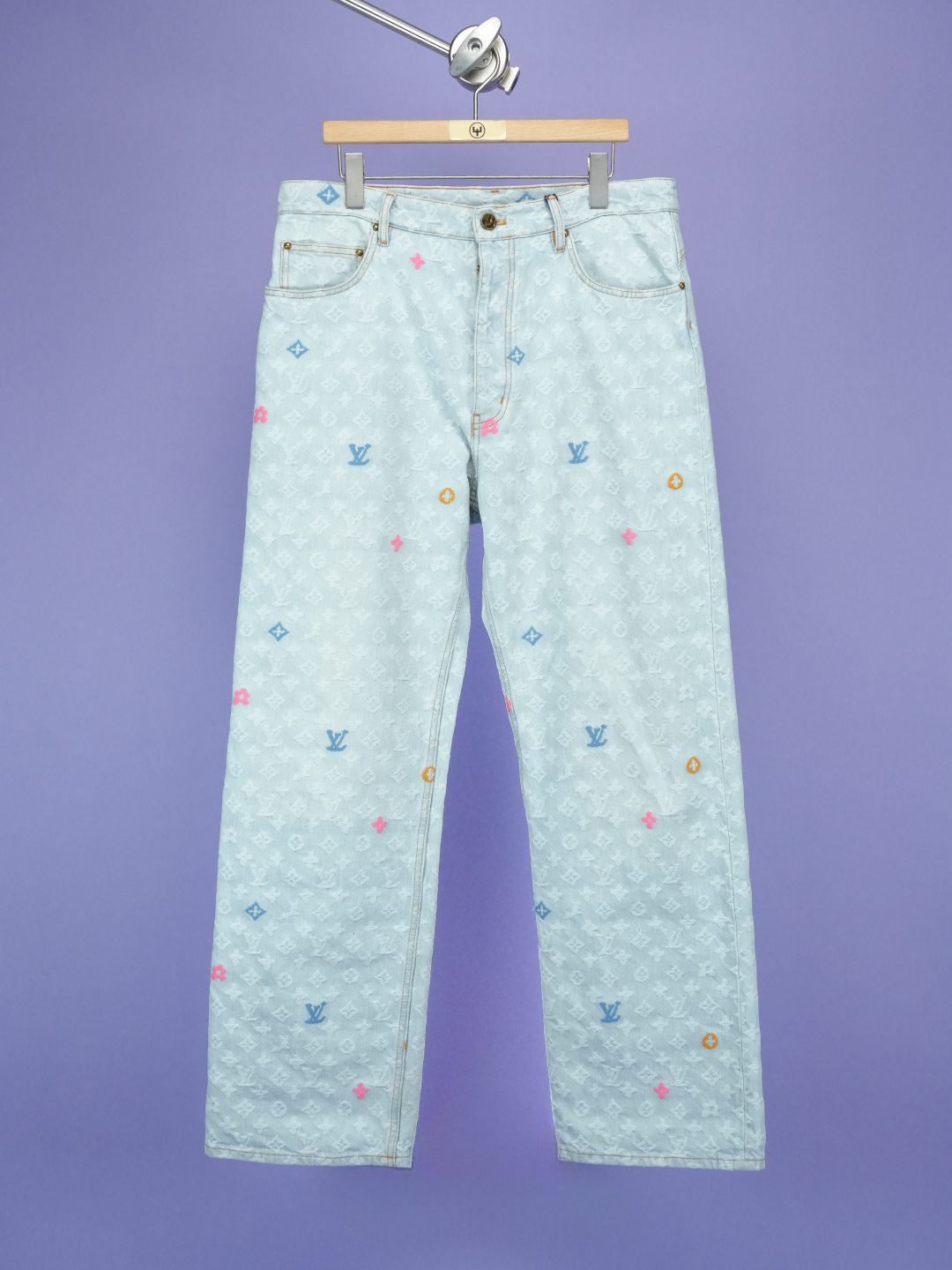 Louis Vuitton Monogram Denim Pants (by Tyler, The Creator) Washed Indigo