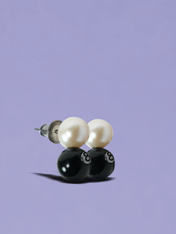 Stussy 8 Ball Earring (Set 2 Pairs) Sterling Silver