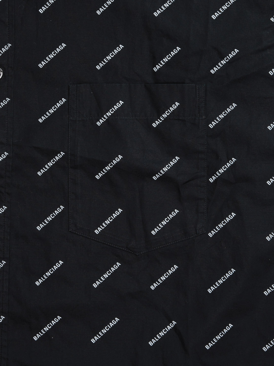 Balenciaga All Over Logo Shirt Black