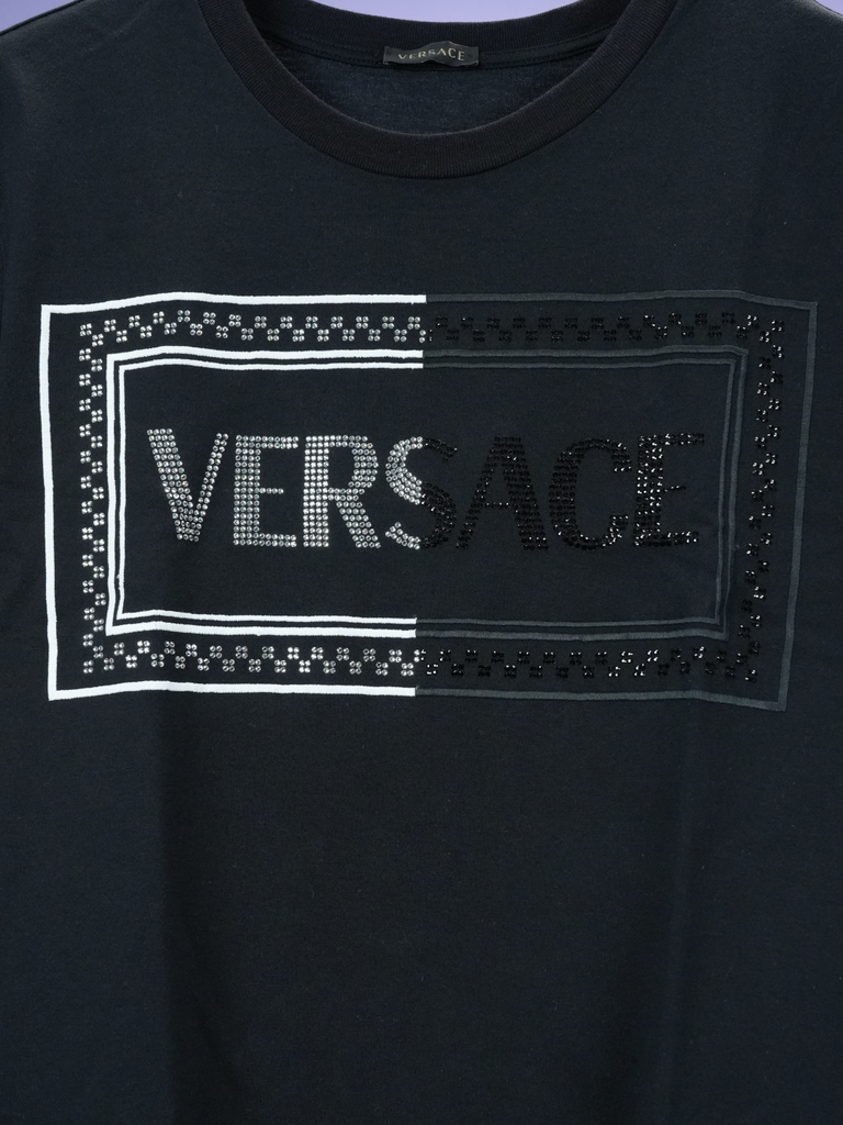 Versace	Crystal Logo T-Shirt Black