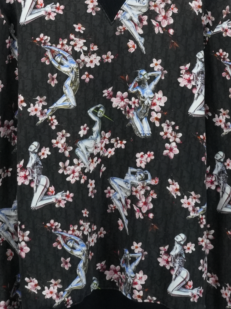 Dior	/ Sorayama Sexy Robot Cherry Blossom Sweatshirt Black