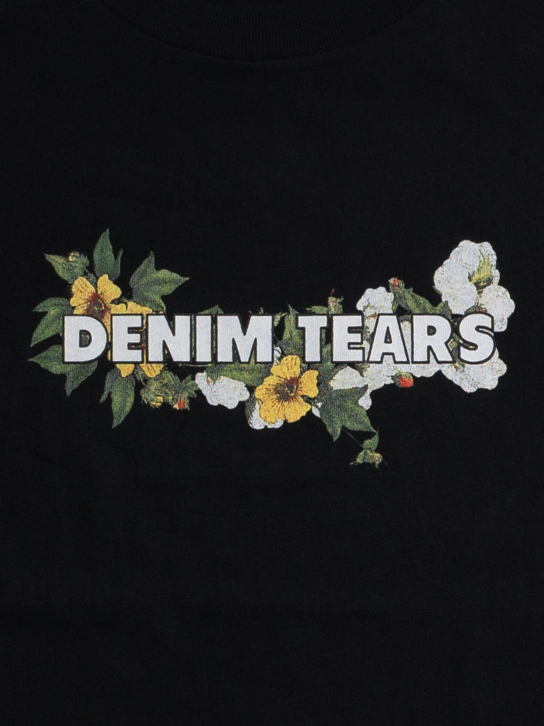 Denim Tears Floral Logo Tee Black